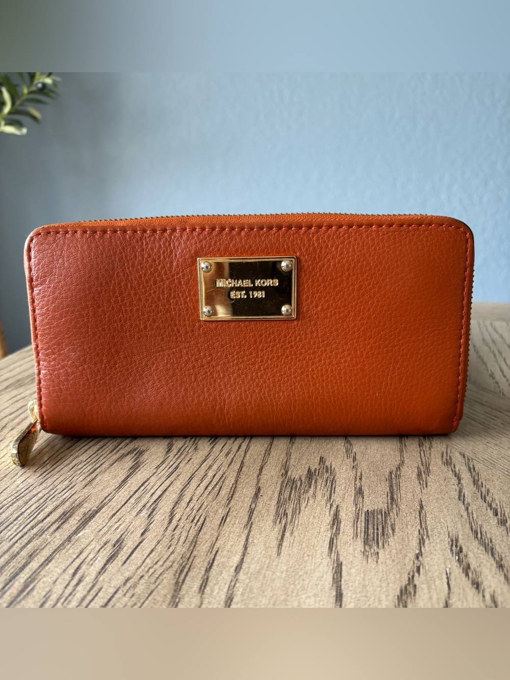 Michael Kors Orange Zip Wallet
